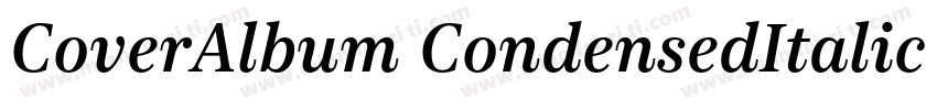 CoverAlbum CondensedItalic字体转换